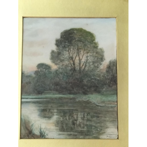 463 - Framed and Mounted Country Landscape Watercolour. Signed P Knight. Possibly Joseph P Knight (1827-19... 
