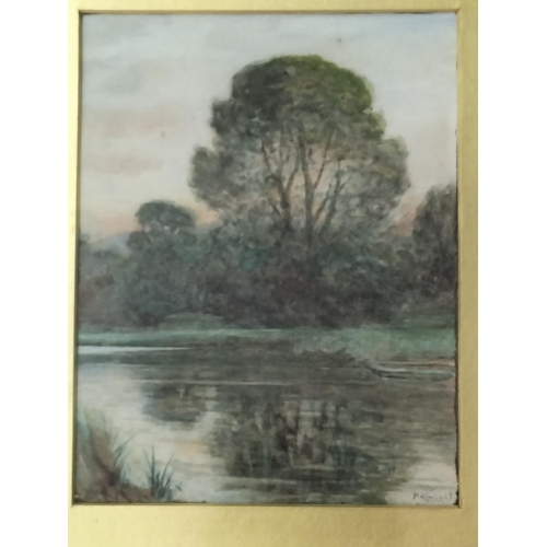 463 - Framed and Mounted Country Landscape Watercolour. Signed P Knight. Possibly Joseph P Knight (1827-19... 
