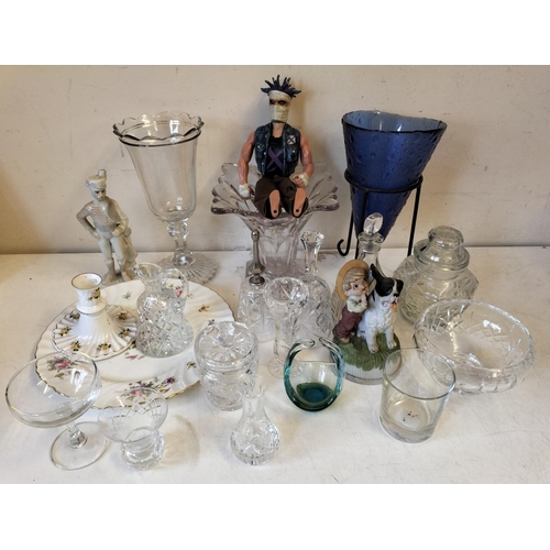466 - Collection of Mixed Pottery and Glass to include Minton Dinner Plate, 27cm Vase with Stand, Figures,... 