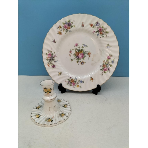 466 - Collection of Mixed Pottery and Glass to include Minton Dinner Plate, 27cm Vase with Stand, Figures,... 