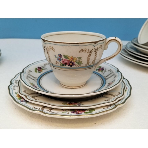 467 - c1950's Grindley Marlborough 'Royal Petal' 25 Piece Semi Painted Part Tea Set.