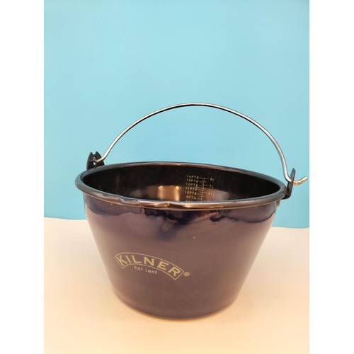 473 - Kilner Blue Enameled 14 Pint Jam/Preserve Pan. 31cm Diameter.