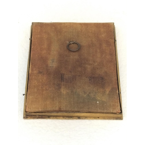 480 - Antique Japanese Silk Embroidery Miniature Pictures (2). Largest 7cm x 8cm. One Glass A/F.