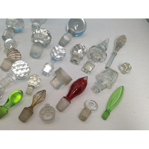 212 - Mixed Collection of Glass Perfume/Chemist Bottle Stoppers  and Decanter Stoppers.