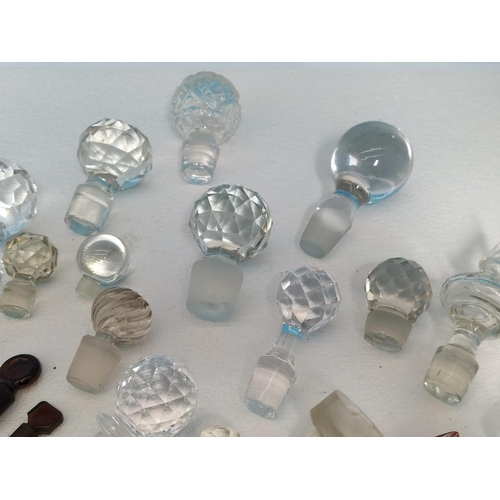 212 - Mixed Collection of Glass Perfume/Chemist Bottle Stoppers  and Decanter Stoppers.