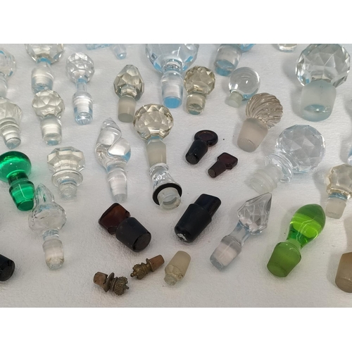 212 - Mixed Collection of Glass Perfume/Chemist Bottle Stoppers  and Decanter Stoppers.