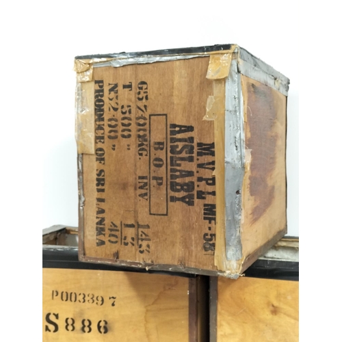 233 - Wooden Tea Chests (3). 51cm High, 41cm x 61cm. Collection Only.
