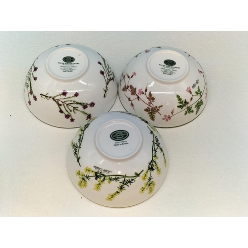 240 - Portmeirion 'Welsh Wild Flowers' 13.5cm Dessert Bowls (5).