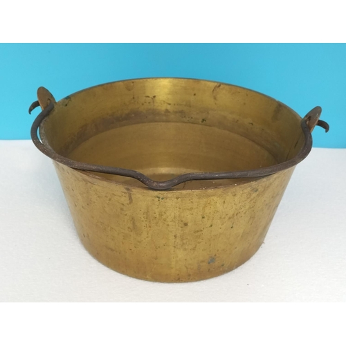 286 - Brass Jam Pan. 14cm High, 31cm Diameter.
