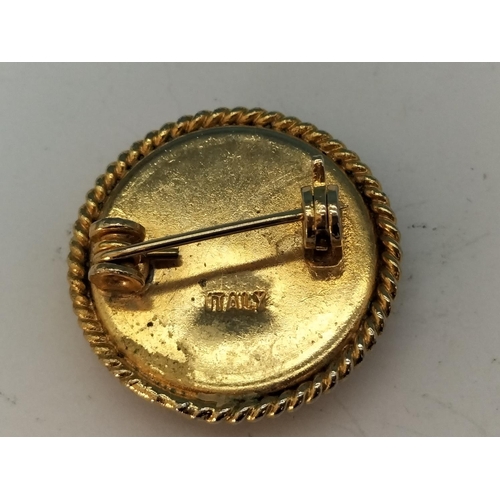 440 - Micro Mosaic Brooch, Cameo Brooch and Pair of 925 Silver and Amber 'Bee' Earrings.