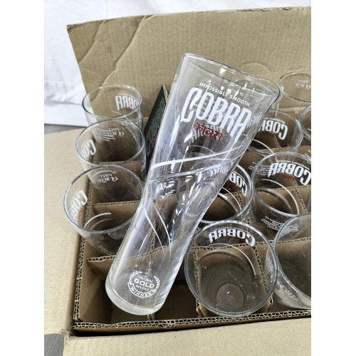 179 - Quantity of 'Cobra' Drinking Glasses to include 20 x Pint Glasses and 24 x Half Pint Glasses.