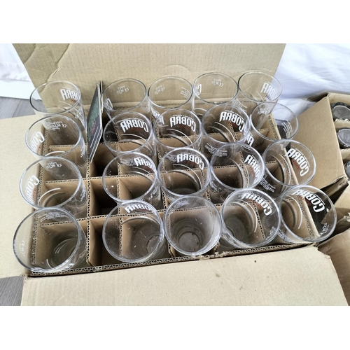 179 - Quantity of 'Cobra' Drinking Glasses to include 20 x Pint Glasses and 24 x Half Pint Glasses.