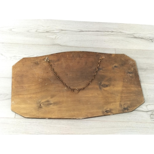 439 - Shaped Bevel Edged Mirrors (2) plus Framed Thomas Kinkade Cross Stitch Picture. Largest Mirror 69cm ... 