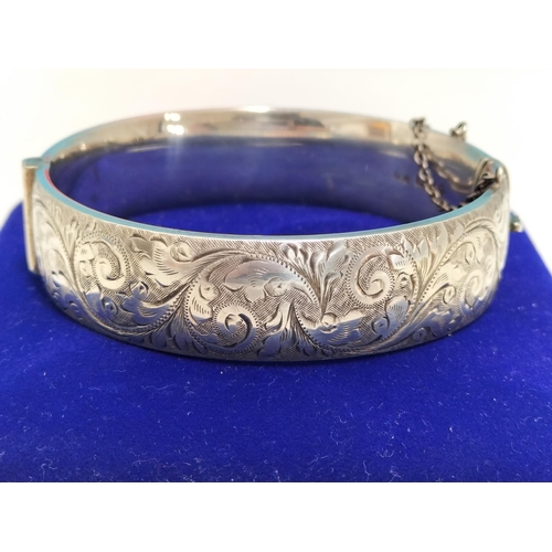 442 - Silver Hallmarked (London) Bangle 34.8 Grams.