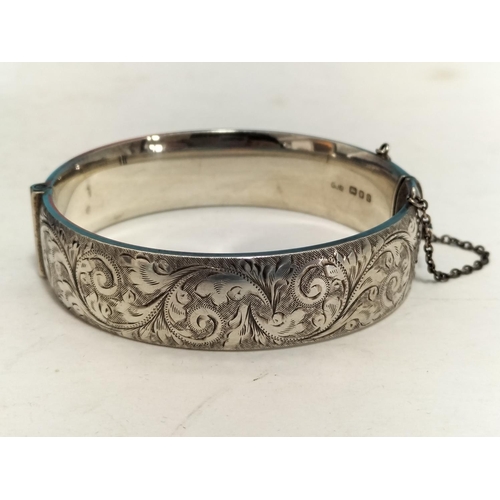 442 - Silver Hallmarked (London) Bangle 34.8 Grams.
