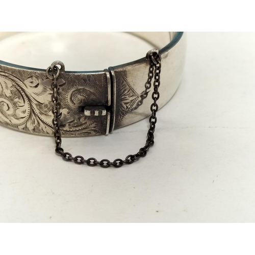 442 - Silver Hallmarked (London) Bangle 34.8 Grams.