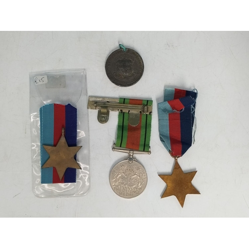 447 - Collection of War Medals (6) to include Treaty of Paris Crimean War Medal Dated May 1856, 1939-1945 ... 