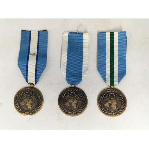 479 - Collection of UN in the Service of Peace Medals (3) to include  Special Services, Peacekeeping Force... 
