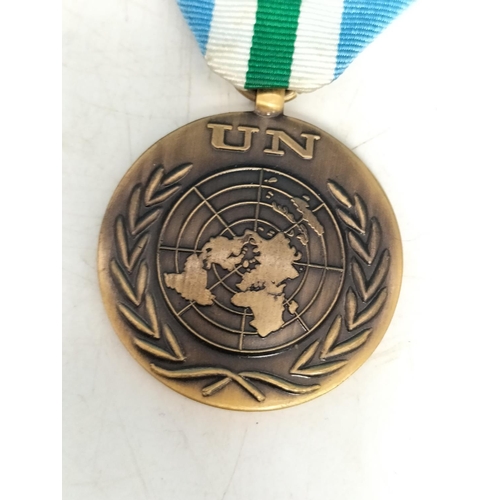 479 - Collection of UN in the Service of Peace Medals (3) to include  Special Services, Peacekeeping Force... 