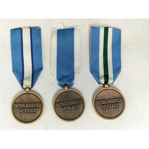 479 - Collection of UN in the Service of Peace Medals (3) to include  Special Services, Peacekeeping Force... 