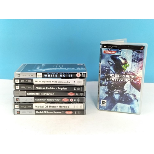 Assorted PSP Games (8) to include Medal of Honor, Call of Duty, etc.