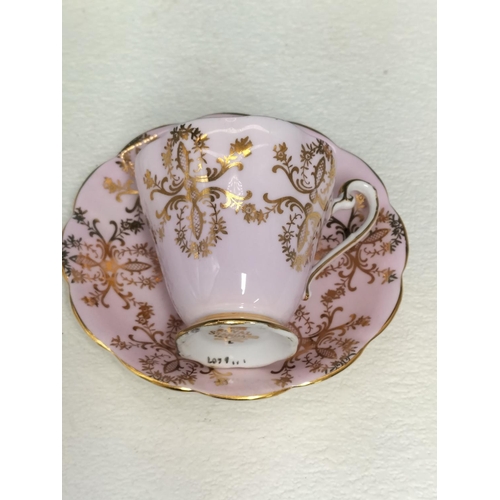 450 - Royal Standard China 'Rose Pink' Cups (5) and Saucers (6).