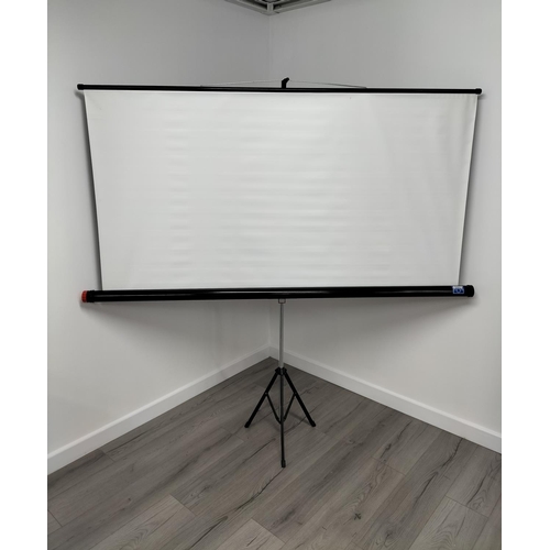 455 - Jessop's Tripod White Projector Screen. 180cm x180cm. Boxed