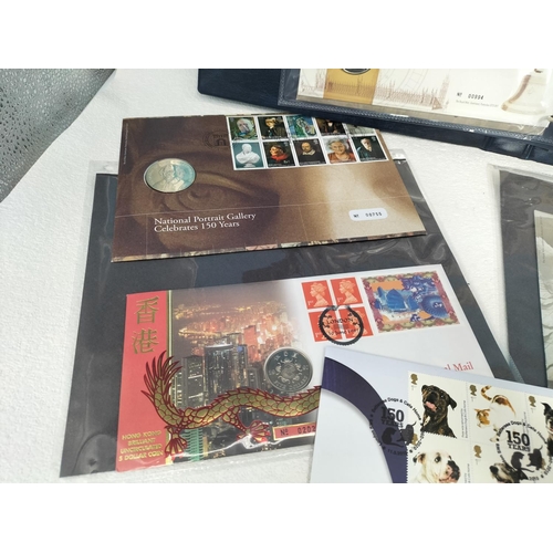 61 - Folder of 17 Royal Mail/Royal Mint Philatelic Numismatic Covers to include 1997 Hong Kong Transfer o... 