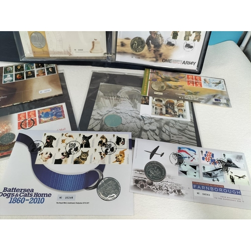 61 - Folder of 17 Royal Mail/Royal Mint Philatelic Numismatic Covers to include 1997 Hong Kong Transfer o... 