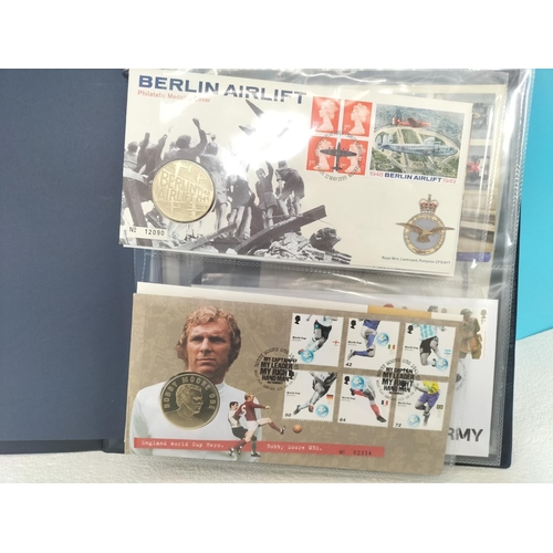 61 - Folder of 17 Royal Mail/Royal Mint Philatelic Numismatic Covers to include 1997 Hong Kong Transfer o... 