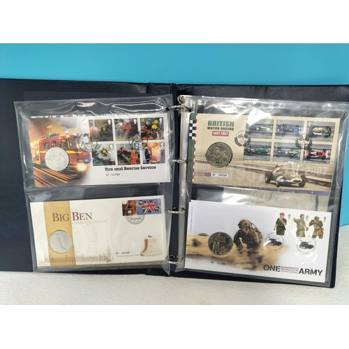61 - Folder of 17 Royal Mail/Royal Mint Philatelic Numismatic Covers to include 1997 Hong Kong Transfer o... 