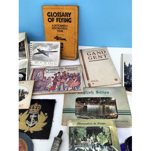 108 - Collectables to include Hudson & Co Police Whistle, Victorian Eye Bath and a Collection of Postcard ... 