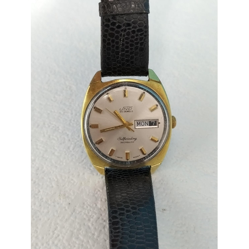 116 - Vintage UNO 25 Jewel Automatch Wristwatch W/O.