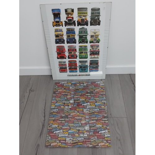 74 - Framed 2001 Royal Mail Poster/Print Commemorating The Release of the Classic British Double Decker B... 