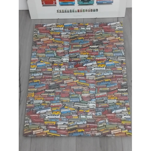 74 - Framed 2001 Royal Mail Poster/Print Commemorating The Release of the Classic British Double Decker B... 