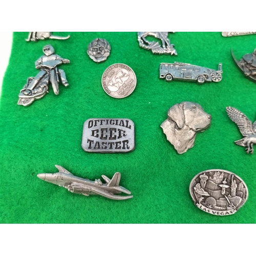 78 - Collection of Various Pewter Pin Badges, Some A.R.Brown.