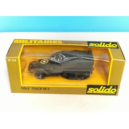 19 - Collection of Boxed Die-Cast Military Vehicles (5) to include Solido Half Truck M3 No 244, Solido 60... 