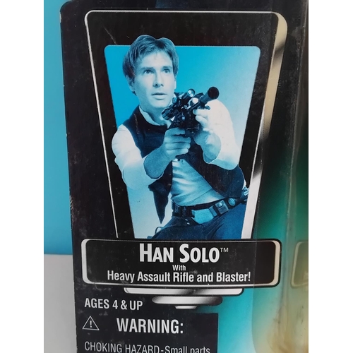 2 - Hasbro Kenner Star Wars, The Power of the Force Figure 'Han Solo'. Factory Sealed in Original Packin... 