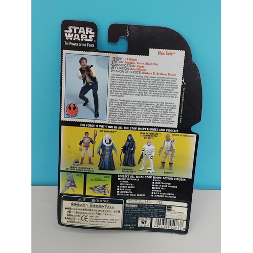 2 - Hasbro Kenner Star Wars, The Power of the Force Figure 'Han Solo'. Factory Sealed in Original Packin... 