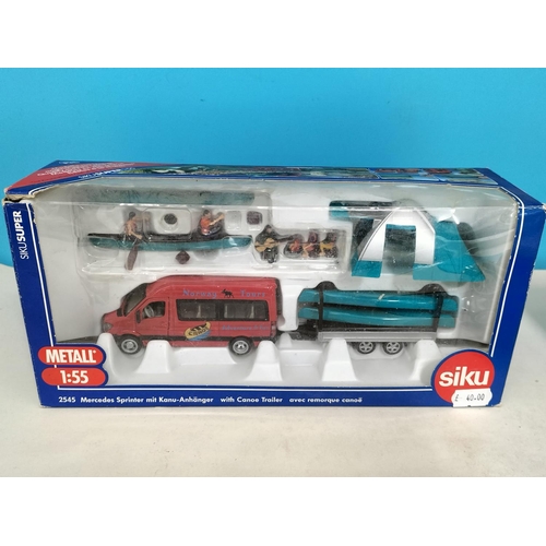 20 - Collection of Die-Cast Vehicles (5) to include Boxed Siku 2545 Mercedes Sprinter with Canoe Trailer ... 