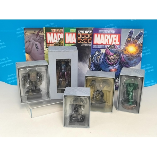 107 - Boxed Eaglemoss The Marvel Classic Figurine Collection 2008 Special Pieces (5) with Magazines to inc... 