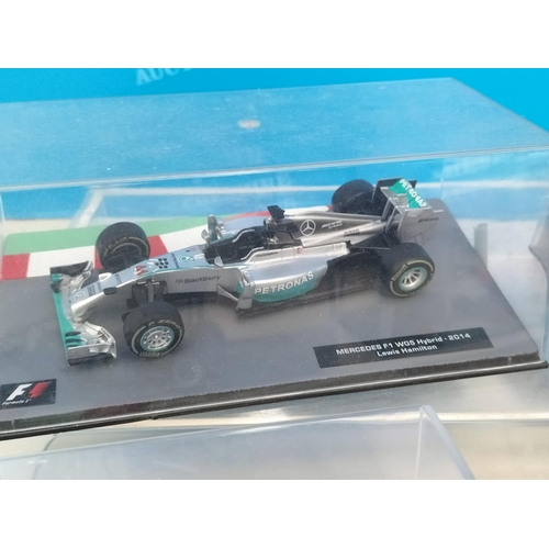 47 - Cased Altaya/Panini F1 Car Collection 1:43 Scale Vehicles (7) to include Michael Schumacher Ferrari ... 