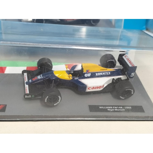 47 - Cased Altaya/Panini F1 Car Collection 1:43 Scale Vehicles (7) to include Michael Schumacher Ferrari ... 