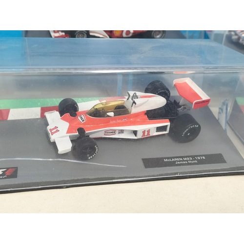 47 - Cased Altaya/Panini F1 Car Collection 1:43 Scale Vehicles (7) to include Michael Schumacher Ferrari ... 