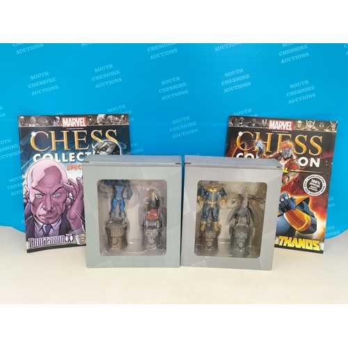 98 - Eaglemoss Marvel Chess Collection Special 'King' Pieces, 2 Sets of 2 to include Professor X & Ap... 
