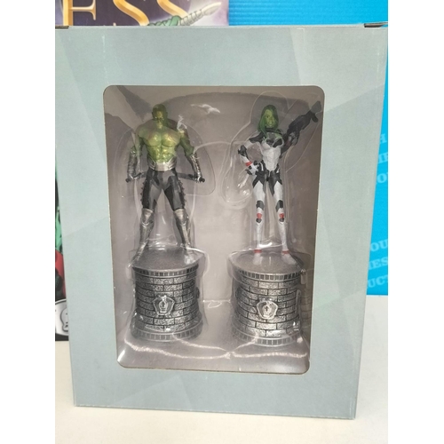 99 - Eaglemoss Marvel Chess Collection Special Pieces, 3 Sets of 2 to include 'Knights' - Rocket Raccoon ... 