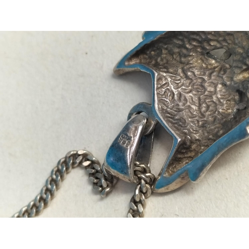 356 - Silver 925 Devil Face Pendant on 925 Silver 18