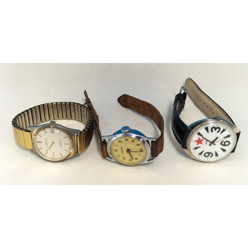 361 - Men's Watches (3) to include Avation (W/O), Gorby (W/O) and Swiss Emperor (Requires Attention).