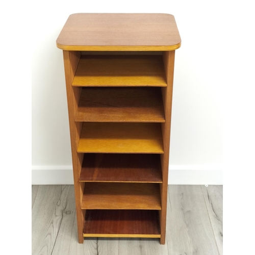 362 - Modern Wooden Six Shelf Open Unit, 83cm High, 38cm x 38cm. Collection Only.