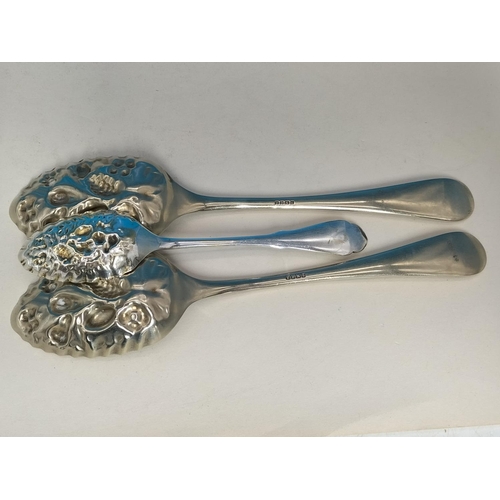 383 - Silver Plated A1 and Glass Harrods (London) Hors D'Oeuvres Dish (38 x 27cms), Berry Spoons (3) and 1... 